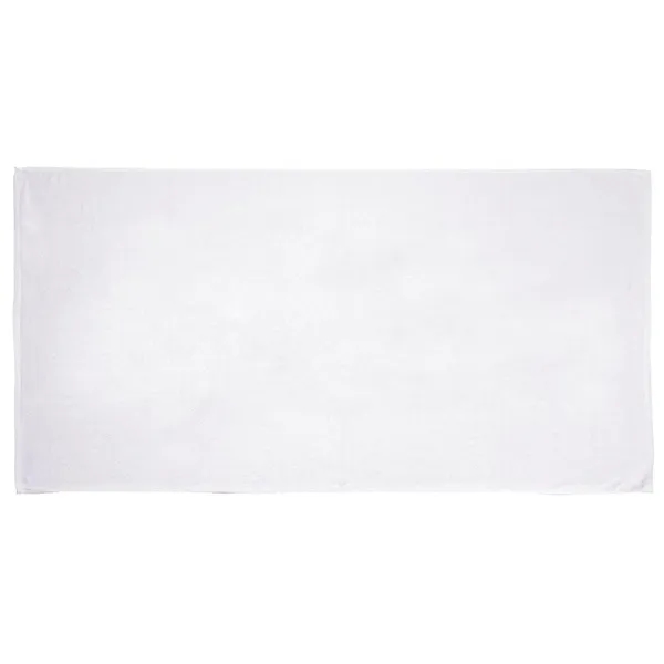White beach towel made of 100% cotton terry velour that measures... from ASI 79750 Pro Towels