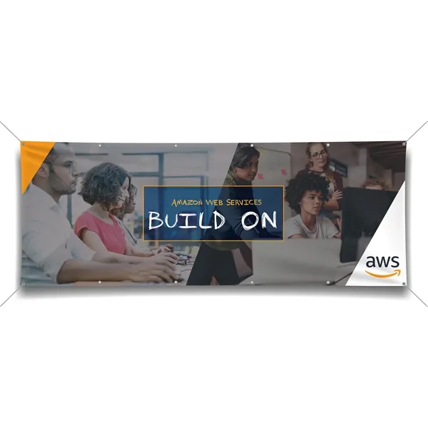 18 ounce single-sided vinyl banner in assorted sizes with four grommet... from ASI 90807 Tekweld