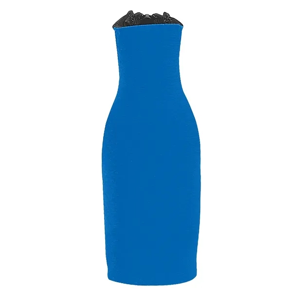 Long necked bottle insulator with zippered closure with O-ring pull.... from ASI 61125 Hit Promotional Products / Hit®