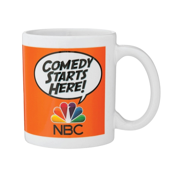 11 ounce white ceramic mug with wrap-around full color sublimation imprint.... from ASI 37218 Athena Promo (tm)