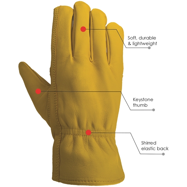 Premium grain goatskin leather gloves with reinforced palm.... from ASI 62192 Illinois Glove Co / Honest Abe®