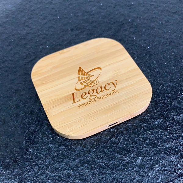 3 5/8" x 3 5/8" x 3/8" natural bamboo wood 15W... from ASI 91435 Tomax USA / Tomax