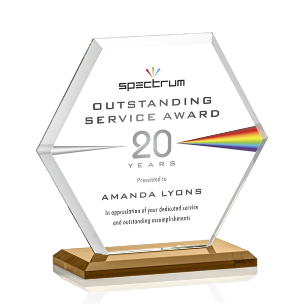 The Barnett Award features a beautifully beveled Starfire Crystal Hexagon mounted... from ASI 84592 St Regis Group / St Regis