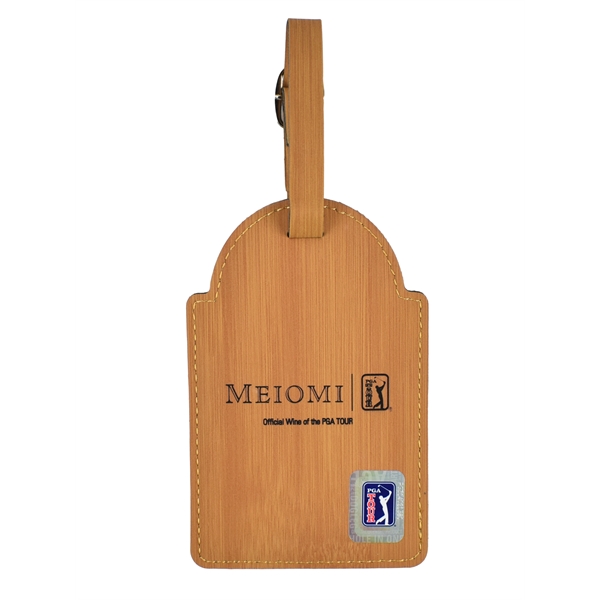 Laserable Leatherette Golf Bag Tag with 3 Wooden Tees... from ASI 72657 Active Life Promo / Active Life Promo Ingrain Promo