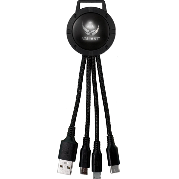 LIGHT UP COLOR TWO TONE 3-IN-1 CHARGING CABLE... from ASI 30208 A P Specialties / AP Specialties
