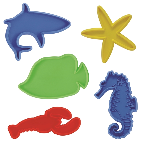 3" x 4" flounder-shaped plastic cookie presses. Dishwasher safe and FDA... from ASI 59683 Harco Enterprises LTD
