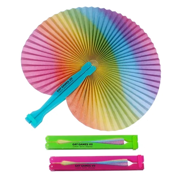 Show off your pride with this rainbow folding fan.... from ASI 52710 Lincoln Line