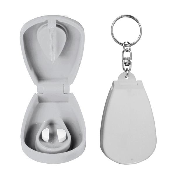 Pill box and cutter keychain, pill storage and cutter with blade... from ASI 52710 Lincoln Line / Lincoln Line