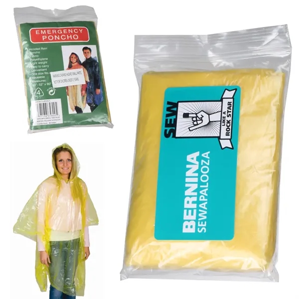 Yellow hooded poncho, no imprint only.... from ASI 52710 Lincoln Line