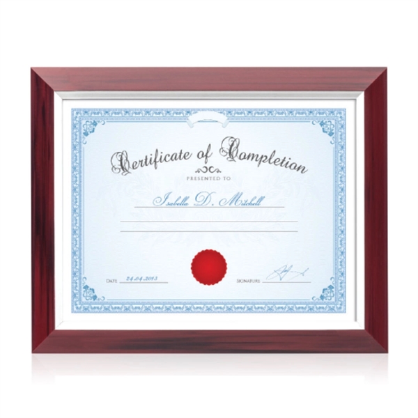 Buland Cert Frame - Burgundy/Silver 8 1/2"x11"... from ASI 84592 St Regis Group / St Regis