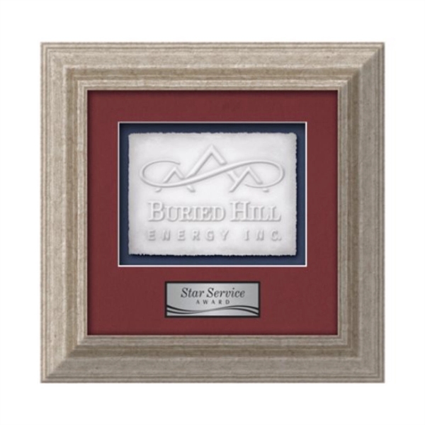 The Terrene Cast Paper Framed Award capitalizes on the organic, delicate... from ASI 84592 St Regis Group / St Regis Crystal