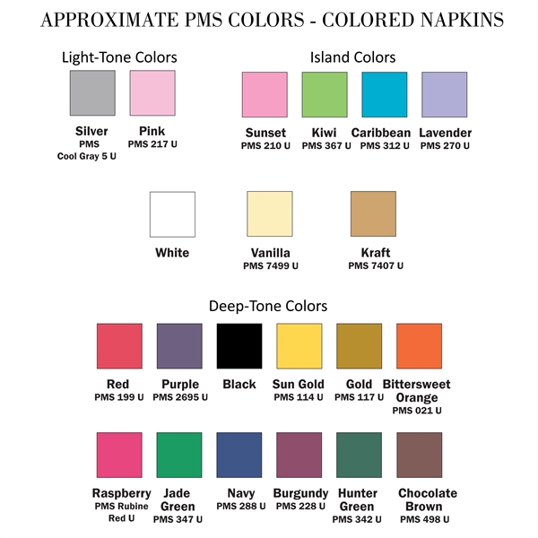 Two-ply deep-tone colored beverage napkin with 1/4 fold, 10" x 10"... from ASI 88200 TK Sorg's - A Div of Arch Promo Group, LLC / PETITE