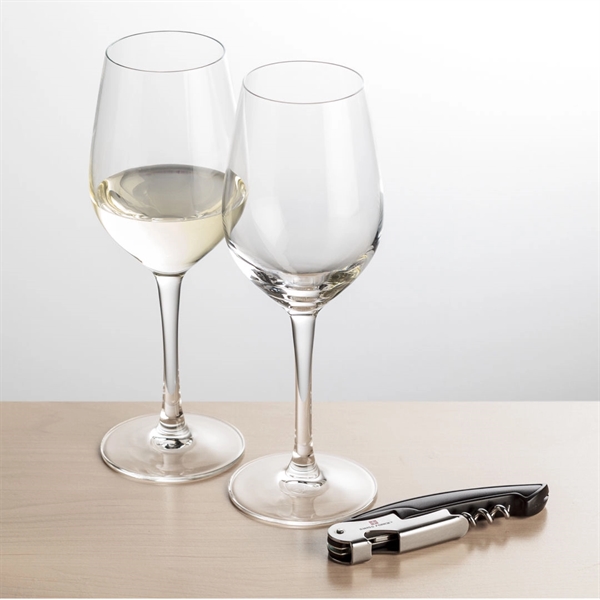 Giftset includes 2 Lethbridge  Stemmed wine glasses and Swiss Force®... from ASI 84592 St Regis Group