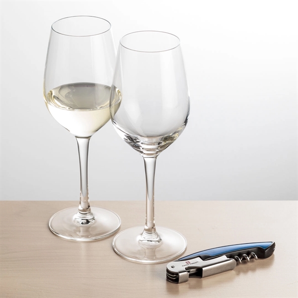 Giftset includes 2 Lethbridge  Stemmed wine glasses and Swiss Force®... from ASI 84592 St Regis Group