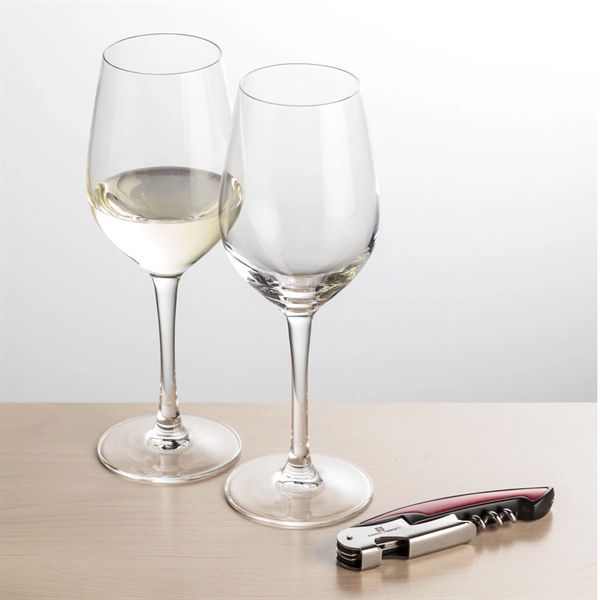 Giftset includes 2 Lethbridge  Stemmed wine glasses and Swiss Force®... from ASI 84592 St Regis Group