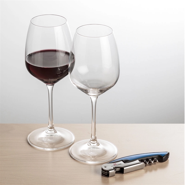 Giftset includes 2 Oldham Stemmed wine glasses and Swiss Force® Impressive... from ASI 84592 St Regis Group