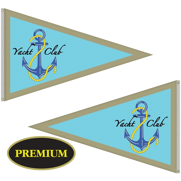 5' x 8' customized digitally printed double sided knitted polyester pennants... from ASI 80228 Quinn