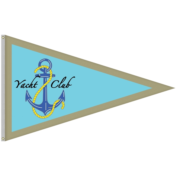 5' x 8' customized digitally printed double sided knitted polyester pennants... from ASI 80228 Quinn
