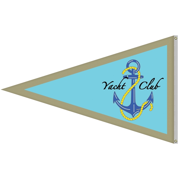 5' x 8' customized digitally printed double sided knitted polyester pennants... from ASI 80228 Quinn