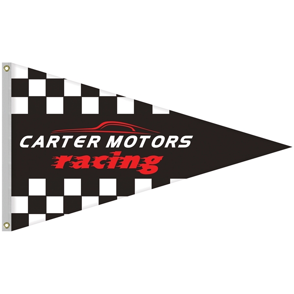 3' x 5' customized digitally printed double sided knitted polyester pennants... from ASI 80228 Quinn