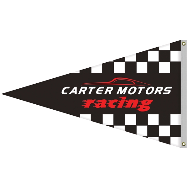 3' x 5' customized digitally printed double sided knitted polyester pennants... from ASI 80228 Quinn