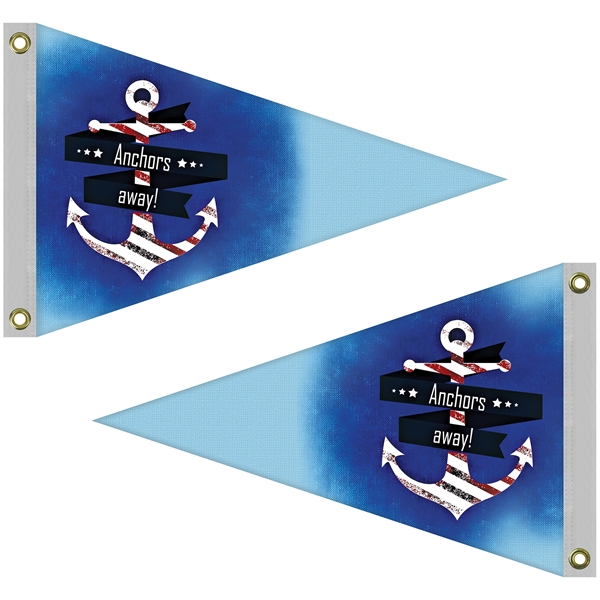 2' x 3' customized digitally printed double sided knitted polyester pennants... from ASI 80228 Quinn