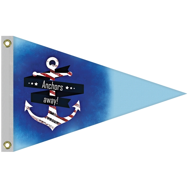 2' x 3' customized digitally printed double sided knitted polyester pennants... from ASI 80228 Quinn