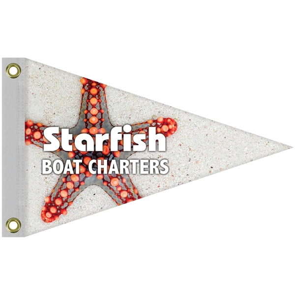 12" x 18" customized digitally printed double sided knitted polyester pennants... from ASI 80228 Quinn