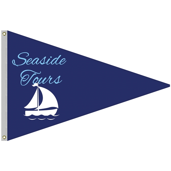 4' x 6' customized single reverse digitally printed knitted polyester pennants... from ASI 80228 Quinn