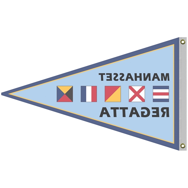 2.5' x 4' customized single reverse digitally printed knitted polyester pennants... from ASI 80228 Quinn