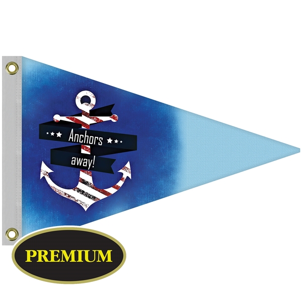 2' x 3' customized single reverse digitally printed knitted polyester pennants... from ASI 80228 Quinn