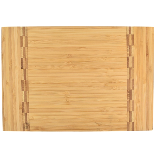 Bamboo Cutting Board with Butcher Block Inlay 12" x 8 1/4"... from ASI 72657 Active Life Promo / Apres Ski Ingrain Promo
