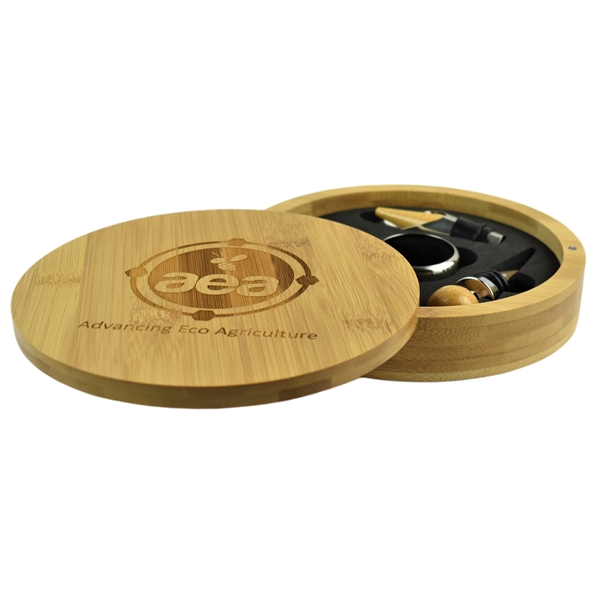 Decorative wine tool set made from eco-friendly bamboo with bottle stopper,... from ASI 72657 Active Life Promo / Apres Ski Ingrain Promo
