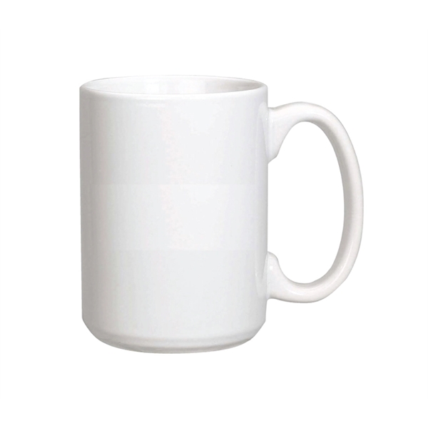 15 ounce white ceramic mug with wrap-around full color sublimation imprint.... from ASI 37218 Athena Promo (tm)