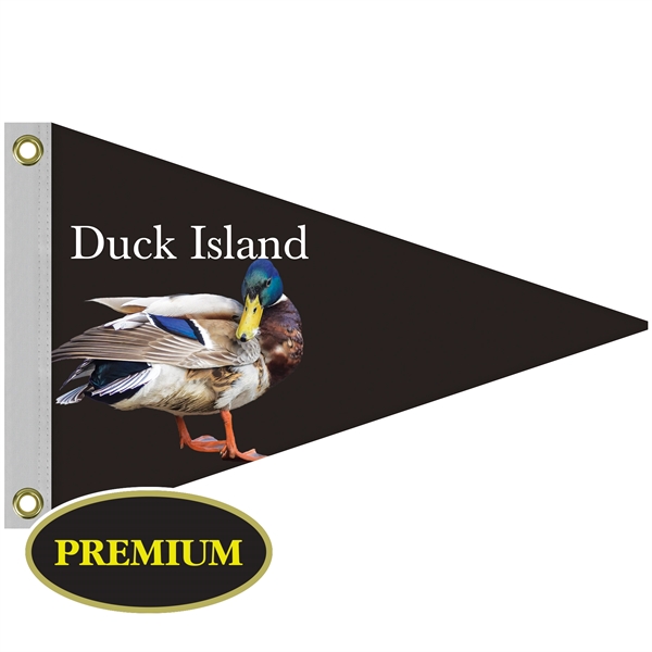 16" x 24" customized single reverse digitally printed knitted polyester pennants... from ASI 80228 Quinn