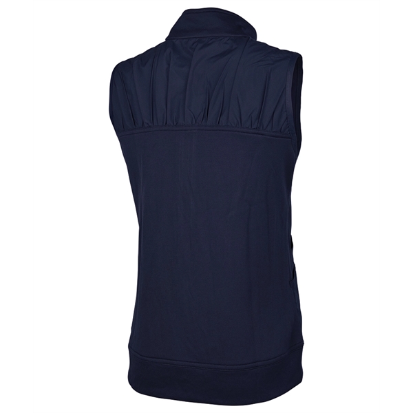 Women's Ashby Mixed Media Vest with a full zip design and... from ASI 44620 Charles River Apparel