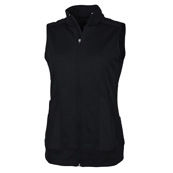 Women's Ashby Mixed Media Vest with a full zip design and... from ASI 44620 Charles River Apparel