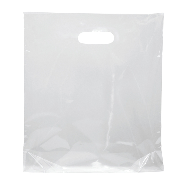 Digital Full-Color Die Cut Handle Plastic Bag with generous imprint area... from ASI 37940 Bag Makers Inc