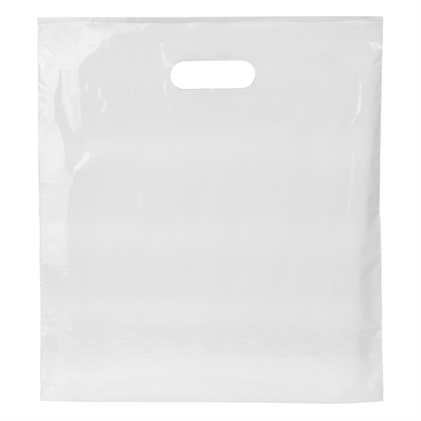 Digital Full-Color Die Cut Handle Plastic Bag with generous imprint area... from ASI 37940 Bag Makers Inc
