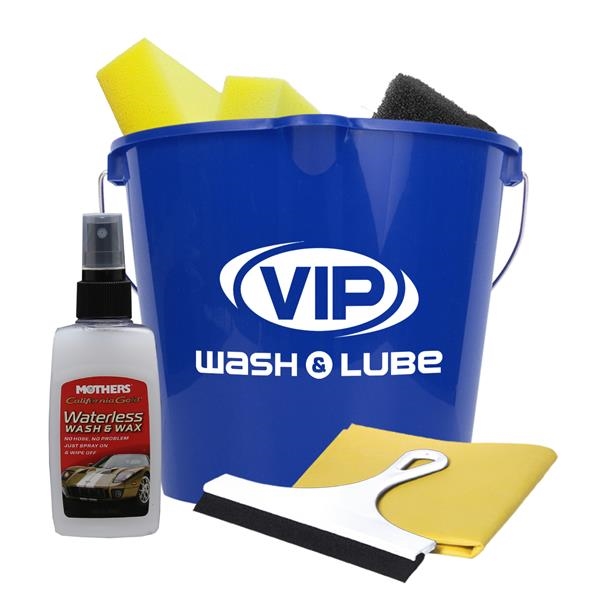 Premium car wash kit with 7 quart bucket, 2 sponges, scrubber... from ASI 55990 Garyline / GaryLine®