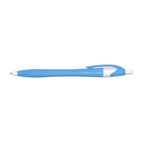 Retractable ball point pen with colored barrel in black ink.... from ASI 67675 Liqui-Mark Corp