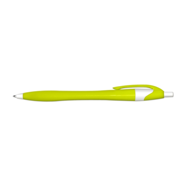 Retractable ball point pen with colored barrel in black ink.... from ASI 67675 Liqui-Mark Corp