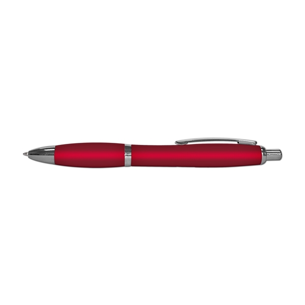 Retractable ball point pen with translucent barrel and matching colored grip.... from ASI 67675 Liqui-Mark Corp