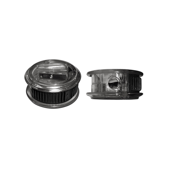 Round Pencil Sharpener with Slide Cover. Cover slides to reveal sharpener.... from ASI 67675 Liqui-Mark Corp
