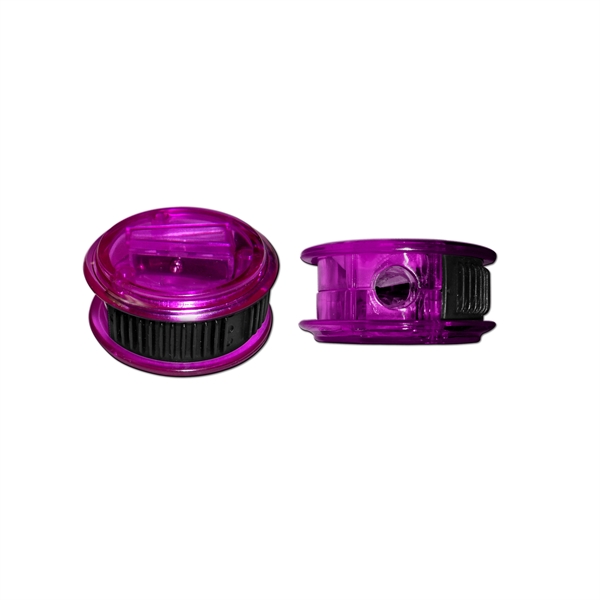 Round Pencil Sharpener with Slide Cover. Cover slides to reveal sharpener.... from ASI 67675 Liqui-Mark Corp