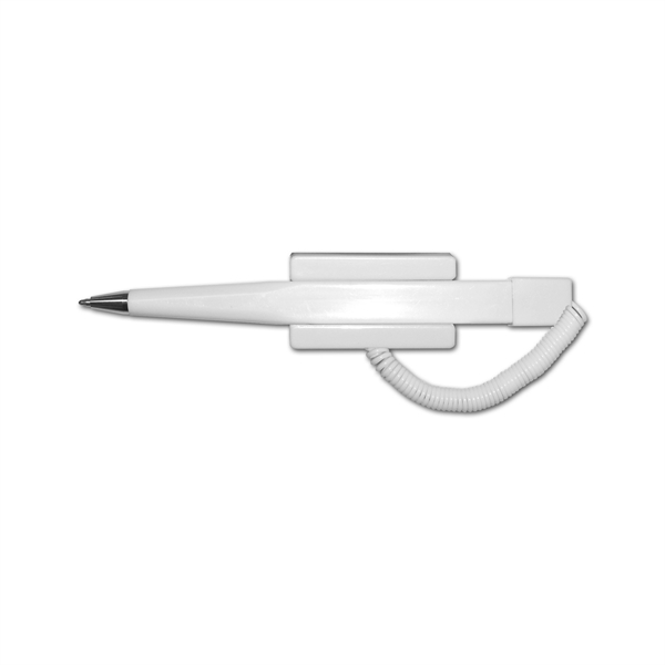 Ball Point Pen with Coil Cord & Stick on Base with... from ASI 67675 Liqui-Mark Corp