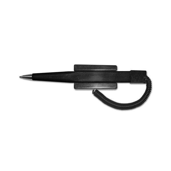 Ball Point Pen with Coil Cord & Stick on Base with... from ASI 67675 Liqui-Mark Corp