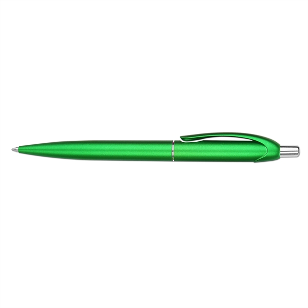 Sleek, metallic colored barrel retractable ballpoint pen.... from ASI 67675 Liqui-Mark Corp