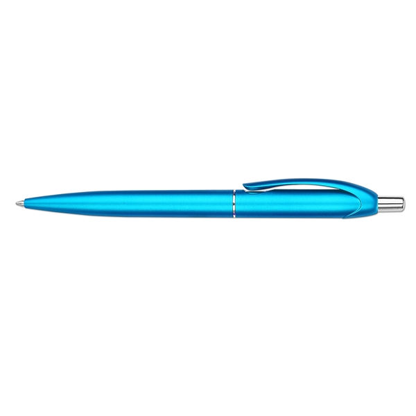 Sleek, metallic colored barrel retractable ballpoint pen.... from ASI 67675 Liqui-Mark Corp