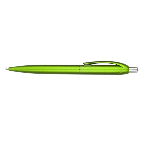 Sleek, metallic colored barrel retractable ballpoint pen.... from ASI 67675 Liqui-Mark Corp